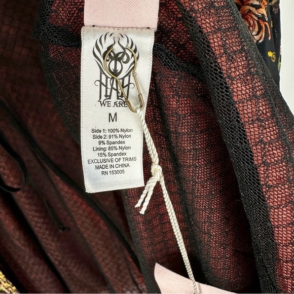 Cottagecore Fairycore Goth Mesh Floral Butterfly Robe Dress Reversible HAH M - Picture 5 of 10